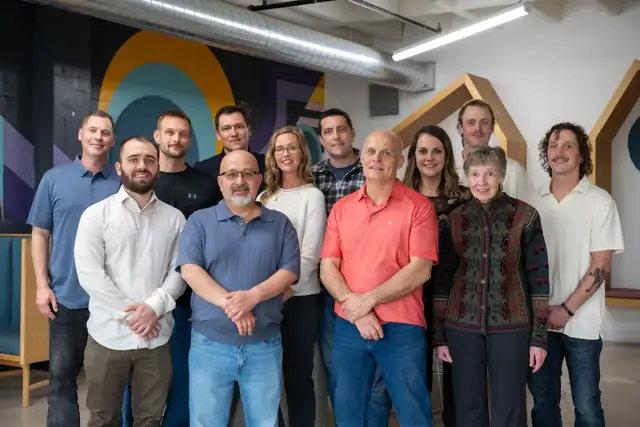 The Wise Design & Remodel team together at the St. Paul office and showroom